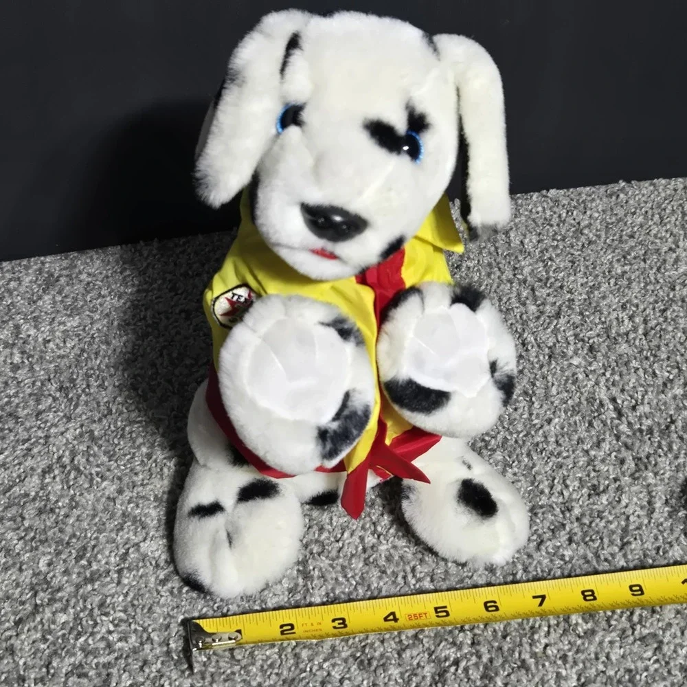 VINTAGE‎ Texaco Dalmatian Dog Plush Stuffed Animal Pilot Fireman 1998 12